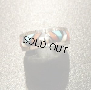 画像1: ズニ　Phyllia・Lucio　以可学模様インレイ　リング7号