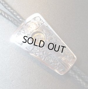 画像1: ホピ　Gary&Elsie・Yoyokie　オーバレイ×シャドーボックス　14Kゴールドサンフェイス　ボロタイ