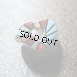 画像1: ズニ　Angelena・Laahty　インレイ　マルチストーン　ハート型　リング9号