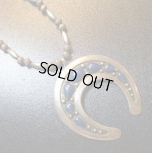 画像1: ノンネイティヴ（Italy）　Frank・Patania・Sr　デニムラピス付　ナジャペンダントネックレス約70cm