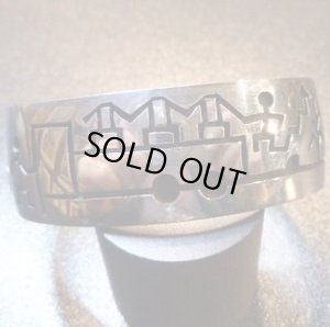 画像1: ホピ　Manuel・Hoyungwa　オーバレイ　コンテンポラリーデザイン　バングル約15・5〜16・5cm用