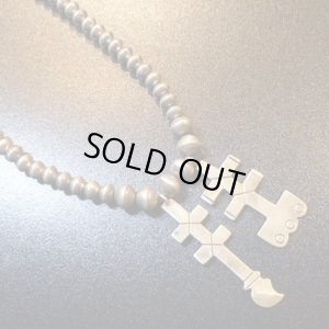 画像1: San Juanプエブロ　Mike・Bird-Romero　インゴットシルバー　ドラゴンフライTOP&ビーズネックレス約72cm