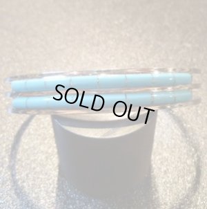 画像1: ズニ　Anson&Letitia・Wallace　インレイ　ブルーターコイズ　バングル約15・5〜16・5cm用