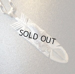 画像1: ホピ　Gerald・Lomaventema　レッドマウンテンターコイズ付　3Dイーグル×フェザー型TOP