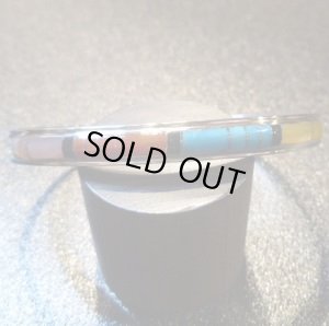 画像1: ズニ　Don・Dewa　インレイ　マルチカラーストーン　バングル約16〜16・5cm用