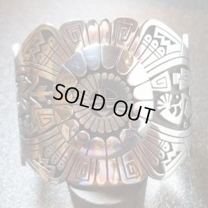 画像1: ホピ　Gary&Elsie・Yoyokie　オーバレイ×シャドーボックス　マルチモチーフ　ケトー型バングル約16〜17cm用