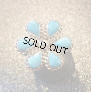 画像1: ズニ　Carol ・Lateyice　クラスター　ブルーターコイズ　リング9・5号