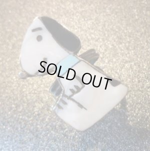 画像1: ズニ　Shenel・Comosona　インレイ　Lサイズスヌーピー　リング24・5号