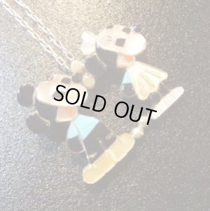 画像1: ズニ　Paula・Leekity　インレイ　ミッキー&ミニーマウス　ピンTOP