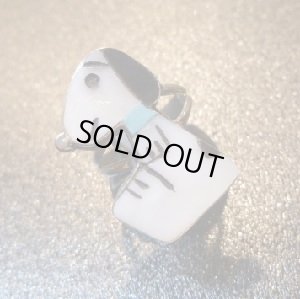 画像1: ズニ　Shenel・Comosona　インレイ　Sサイズスヌーピー　リング11・5号