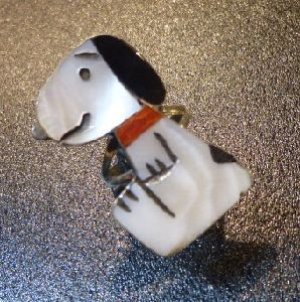 画像1: ズニ　Shenel・Comosona　インレイ　Lサイズスヌーピー　リング15号
