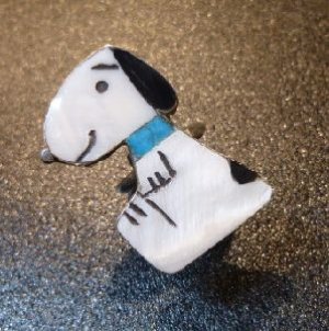 画像1: ズニ　Shenel・Comosona　インレイ　Lサイズスヌーピー　リング11号