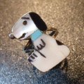 ズニ　Shenel・Comosona　インレイ　Sサイズスヌーピー　リング18号