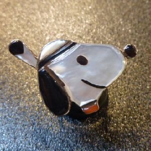 画像1: ズニ　Don・Dewa　インレイ　スモールフェイス　チーフスヌーピー　リング8〜16号ぐらい（フリー）