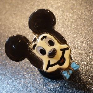 画像1: ズニ　Andrea・Lonjose　インレイ　Lフェイス ミッキーマウス　リング11号