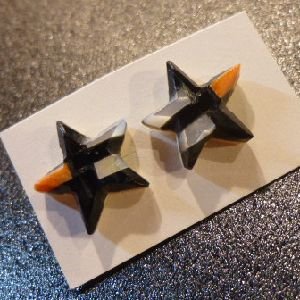 画像1: サントドミンゴ　Joe&Angile・Reano　モザイクインレイ　スター型スタッズピアス