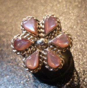 画像1: ズニ　Carol ・Lateyice　クラスター　ピンクシェル　リング13・5号