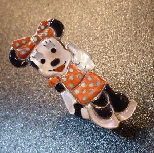 画像1: ズニ　Don・Dewa　インレイ　全身ミニーマウス　リング11号