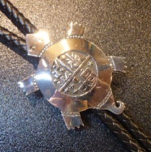 画像1: サントドミンゴ　Joseph・D・Coriz　オーバレイ　シルバー&14Kアクセント　ボロタイ