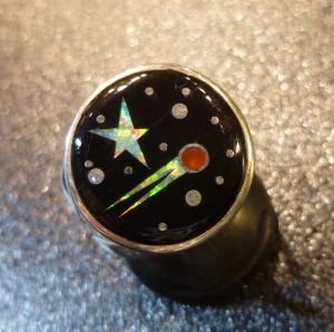 画像1: ナバホ　Matthew・Jack　インレイ　宇宙モチーフ　リング14号