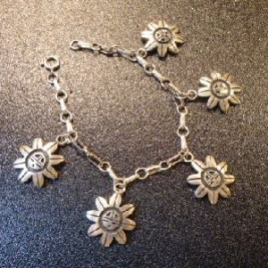 画像1: ホピ　オーバレイ　5サンフェイス　リンクブレスレット約15〜17cm用