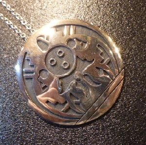 画像1: ホピ　Griselda・Saufkie　オーバレイ　マッドヘッド&ウェーブetc　ペンダント&ピンブローチ