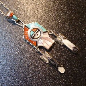 画像1: ズニ　Don・Dewa　インレイ　スピナーサンフェイス&フェザー付　TOP