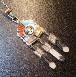 画像1: ズニ　Don・Dewa　インレイ　スピナーサンフェイス&フェザー付　TOP