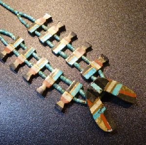 画像1: サントドミンゴ　90Sオールド　スカッシュブロッサムスタイル　ターコイズヒシネックレス約61cm前後