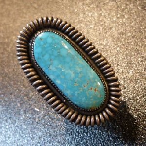 画像1: ナバホ　Jimmy・Herald　60〜70S　ターコイズ付　リング19号