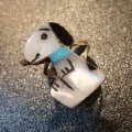 ズニ　Shenel・Comosona　インレイ　Sサイズスヌーピー　リング11・5号