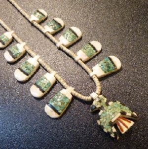 画像1: サントドミンゴ　20〜40’Sアンティーク　サンダーバード　ネックレス約60cm前後