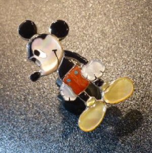 画像1: ズニ　Don・Dewa　インレイ　全身クラシックミッキーマウス　リング8〜16号ぐらい（フリー）