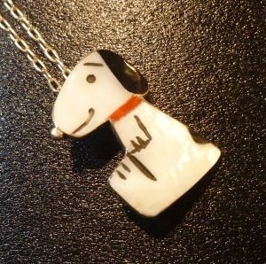 画像1: ズニ　Shenel・Comosona　インレイ　Lサイズ スヌーピー　ピンブローチ&TOP