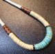 サントドミンゴ　Trevia・Crespin　シェル&ターコイズ　ラウンドヒシネックレス約50cm