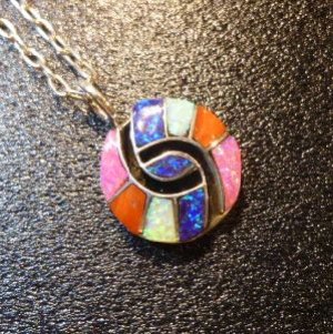 画像1: ズニ　Amy・Wesley　インレイ　マルチカラーストーン&オパール　TOP