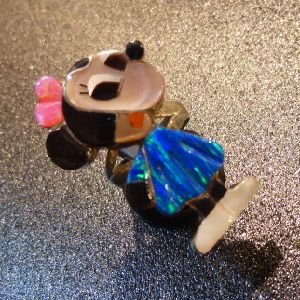 画像1: ズニ　Paula・Leekity　インレイ　全身ミニーマウス　リング13号