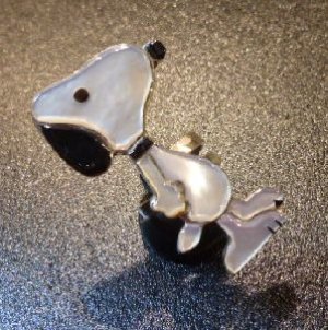 画像1: ズニ　Don・Dewa　インレイ　全身スヌーピー　リング8〜16号ぐらい（フリー）