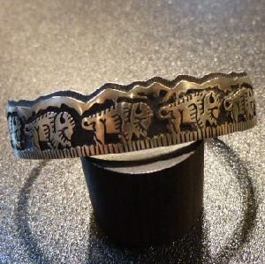 画像1: ホピ　Gerald・Lomaventema　オーバレイ　ウォーキングバッファロータタンカ　バングル約16・5〜17・5cm用