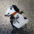 ズニ　Shenel・Comosona　インレイ　Sサイズスヌーピー　リング15号