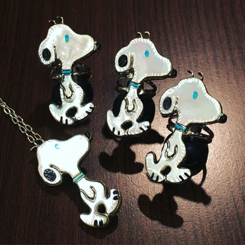 ズニ族Andrea Lonjosee作 SNOOPY Silver Ring 人気キャラクターをモチーフにしたズニ族「Andrea・Lonjose」作